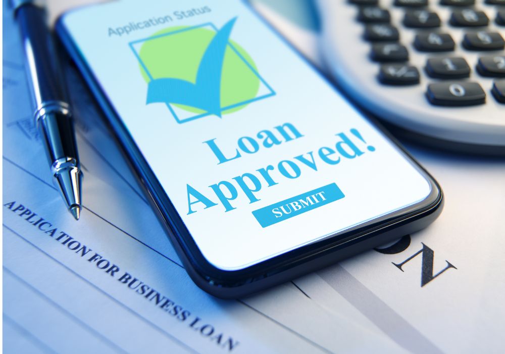 business loan approved on mobile phone