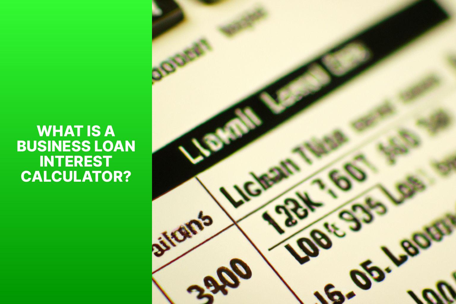 What is a Business Loan Interest Calculator? - Crunching the Numbers: Using a Business Loan Interest Calculator 
