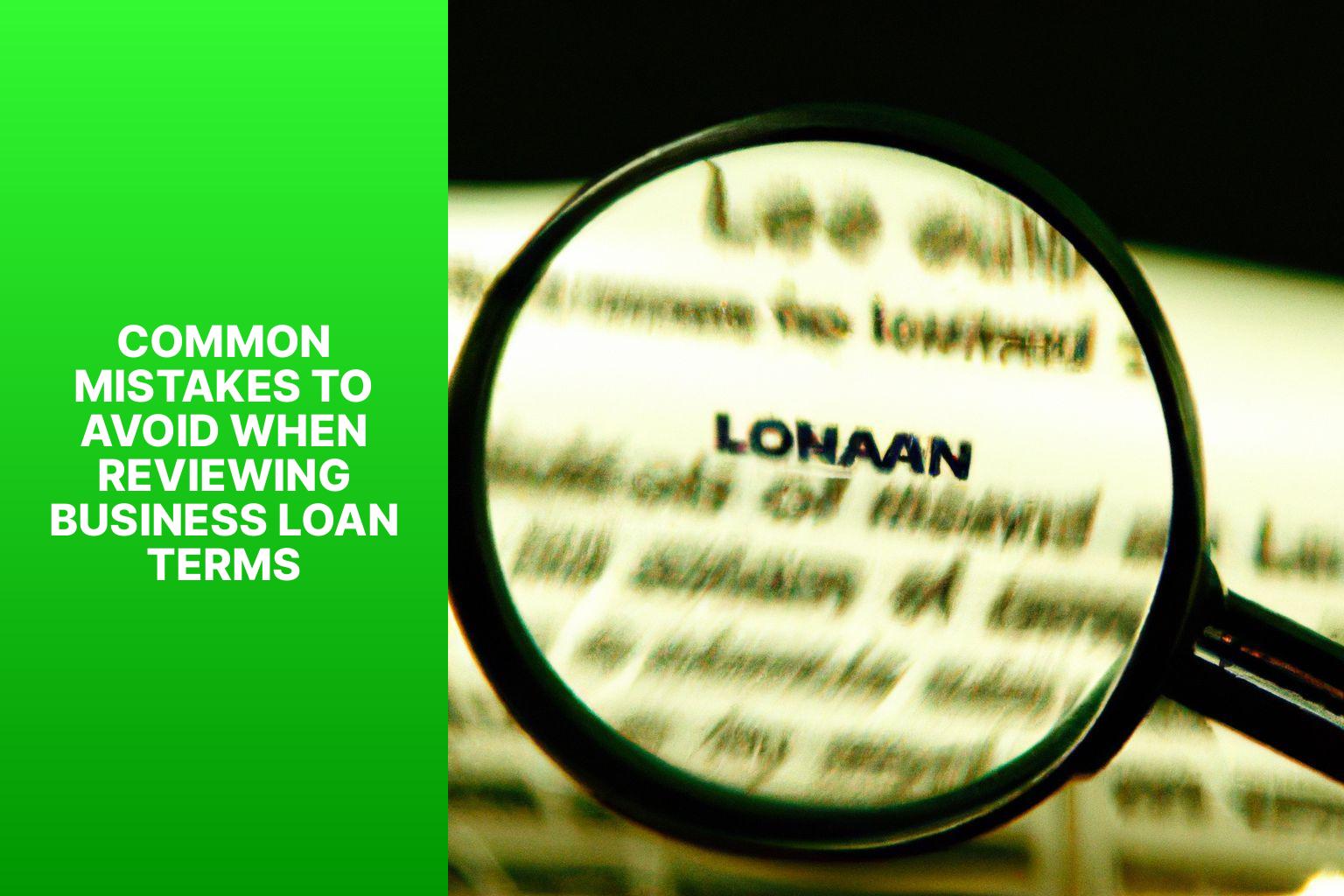 Common Mistakes to Avoid when Reviewing Business Loan Terms - Deciphering the Fine Print: Understanding Business Loan Terms 