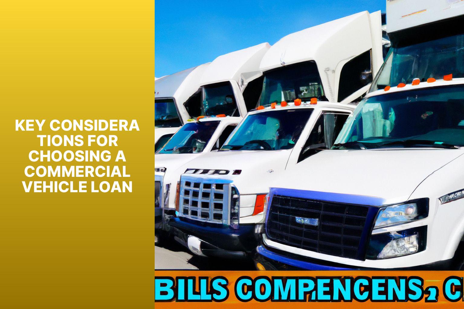 Key Considerations for Choosing a Commercial Vehicle Loan - Loan Showdown: A Comparative Study of Commercial Vehicle Loans 