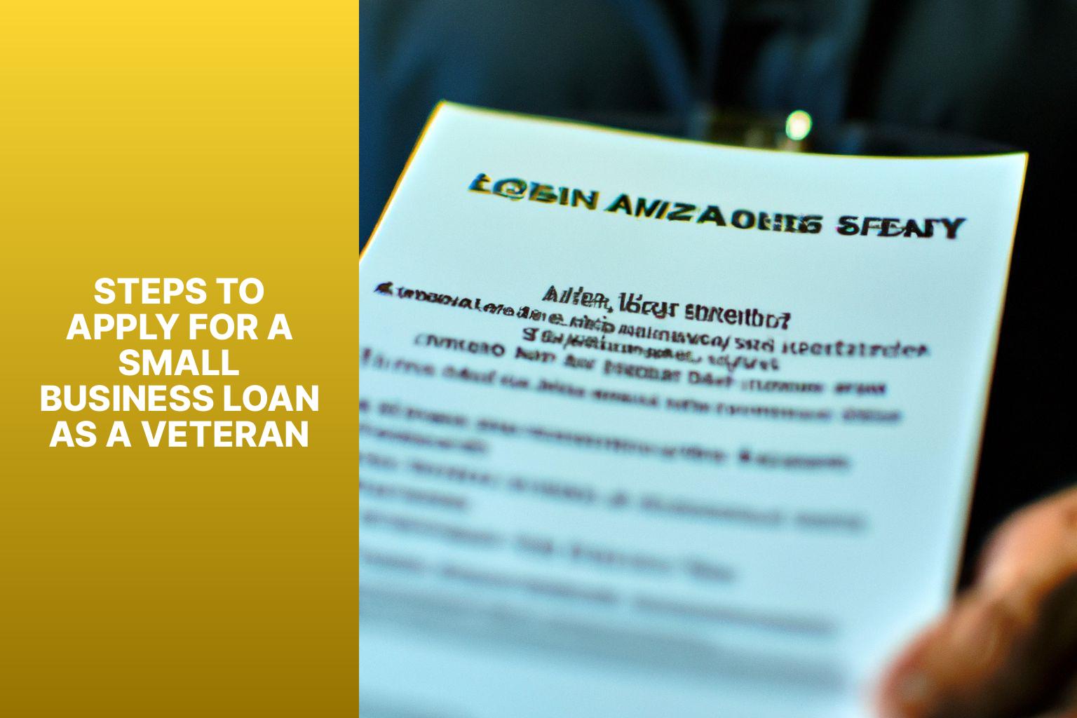 Steps to Apply for a Small Business Loan as a Veteran - Veterans in Ventures: How Does a Veteran Get a Small Business Loan? 